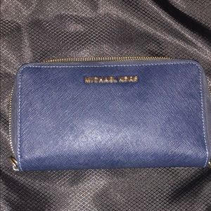 Navy blue large Michael Kors wallet